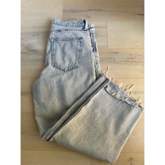 H&M Acid Wash Wide Leg Jeans Size 33x32 Baggy Fit Skater Trending Denim Unisex - Picture 10 of 11